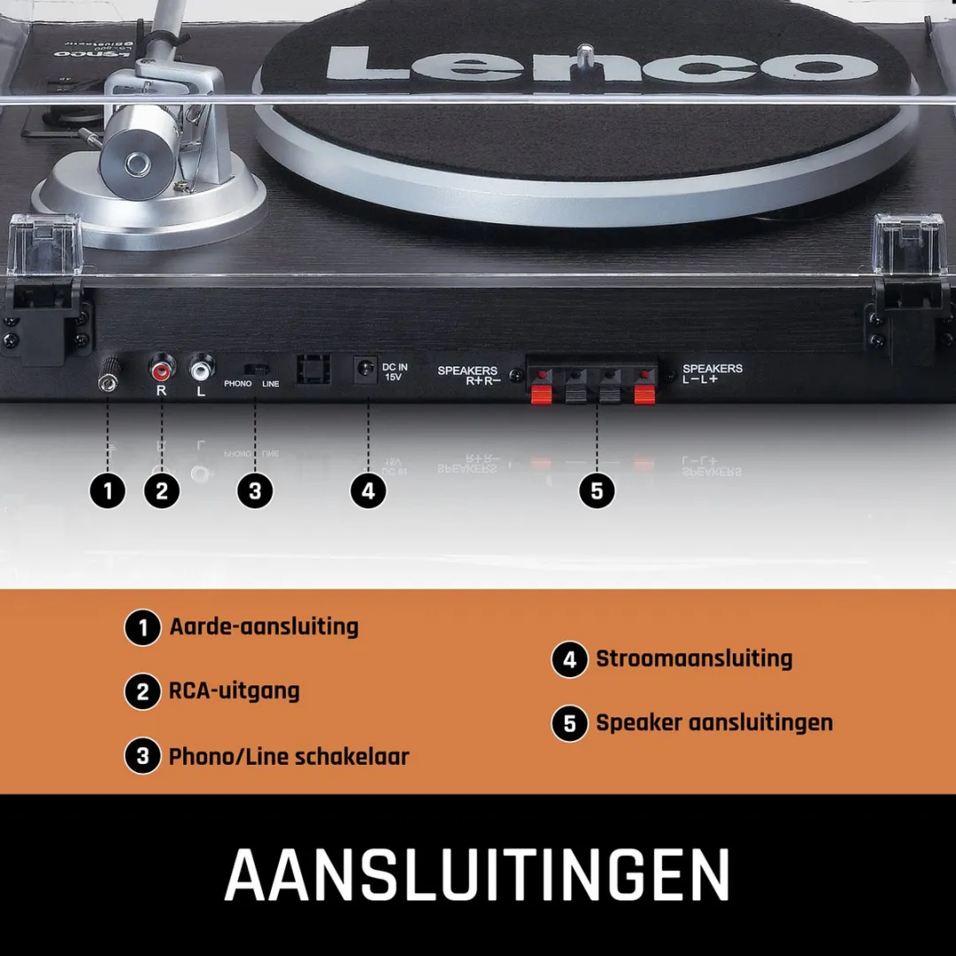 Lenco LS-500BK Platenspeler met Bluetooth - Zwart