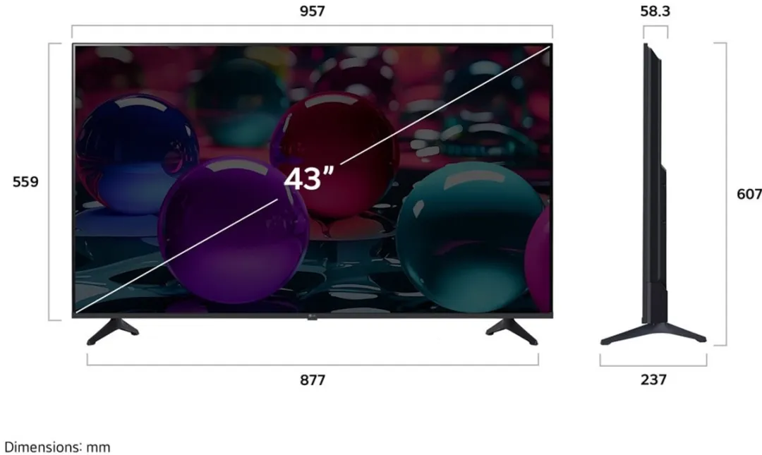 LG UA73 43" 4K AI Smart TV