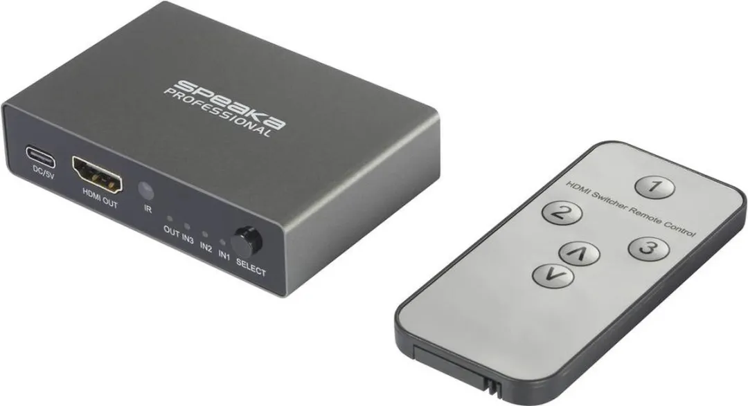 SpeaKa Professional SP-HDS-210 HDMI-switch 3 poorten