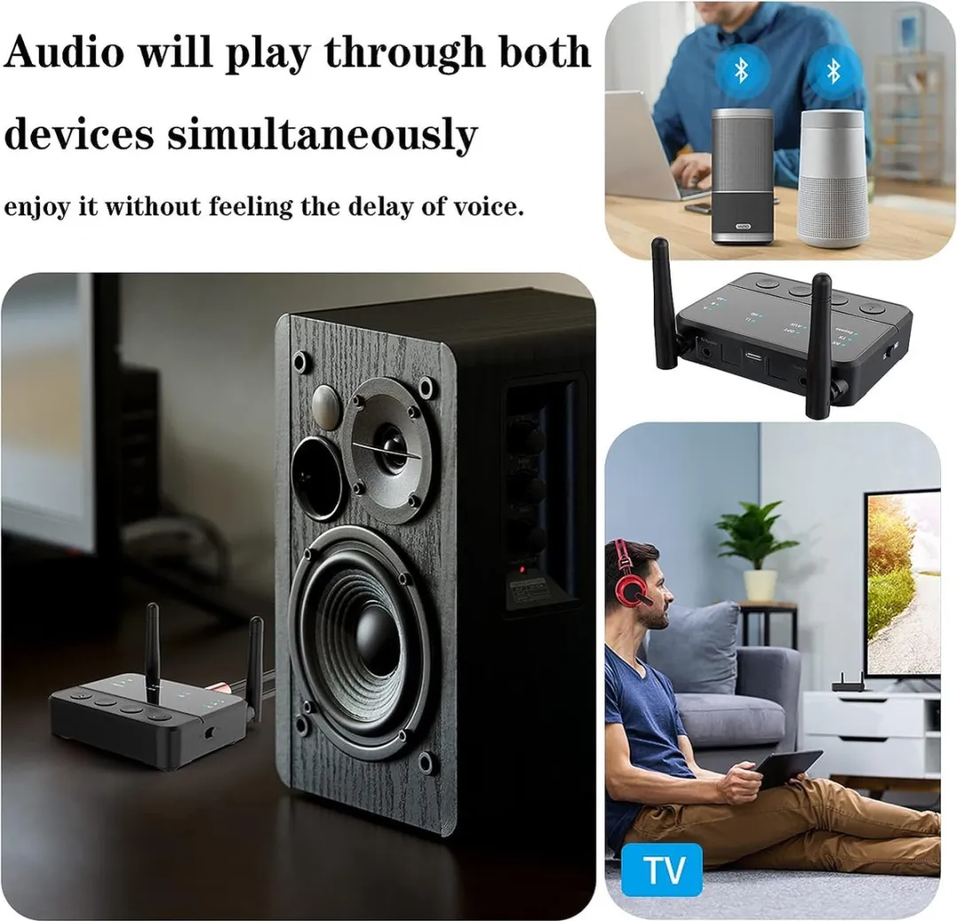 NÖRDIC BT18 Bluetooth Ontvanger/Zender - Zwart - afbeelding 6 van 6