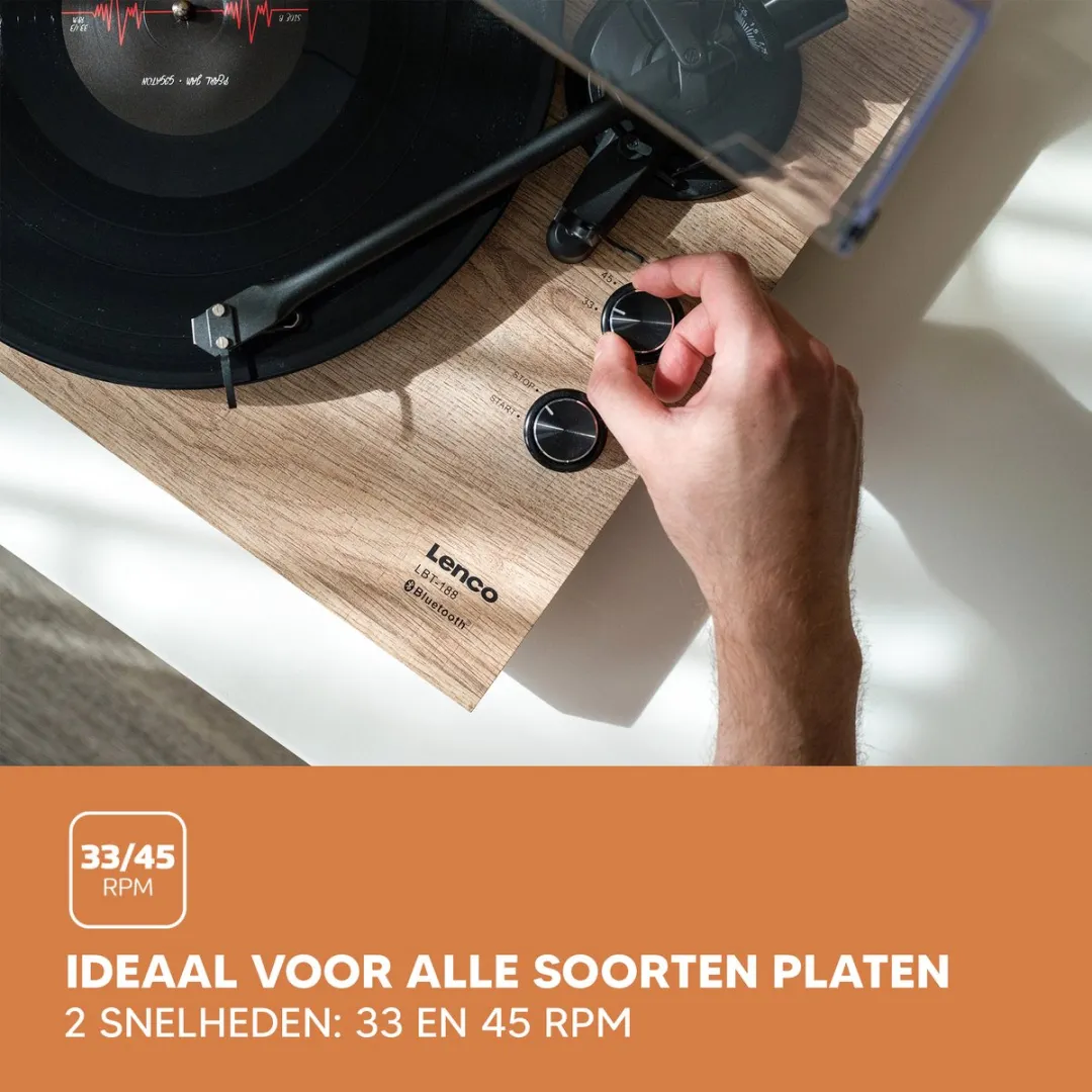 Lenco LBT-188PI Platenspeler - Hout - afbeelding 6 van 6