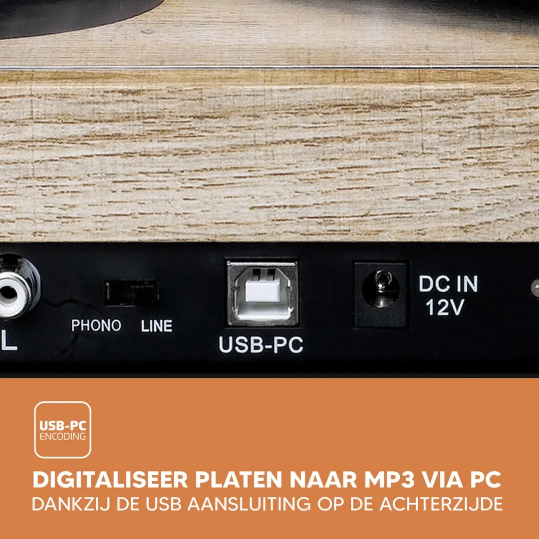 Lenco LBT-188PI Platenspeler - Hout