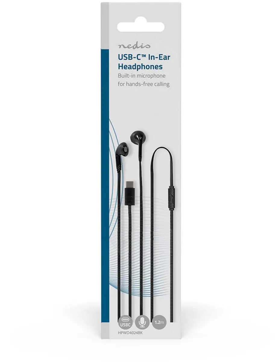 Nedis HPWD4024BK USB-C Koptelefoon - Zwart