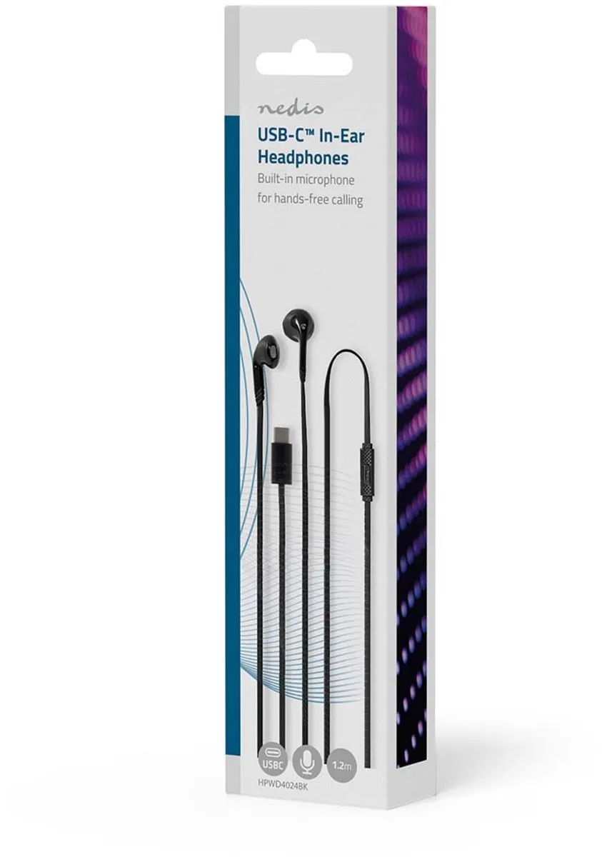 Nedis HPWD4024BK USB-C Koptelefoon - Zwart