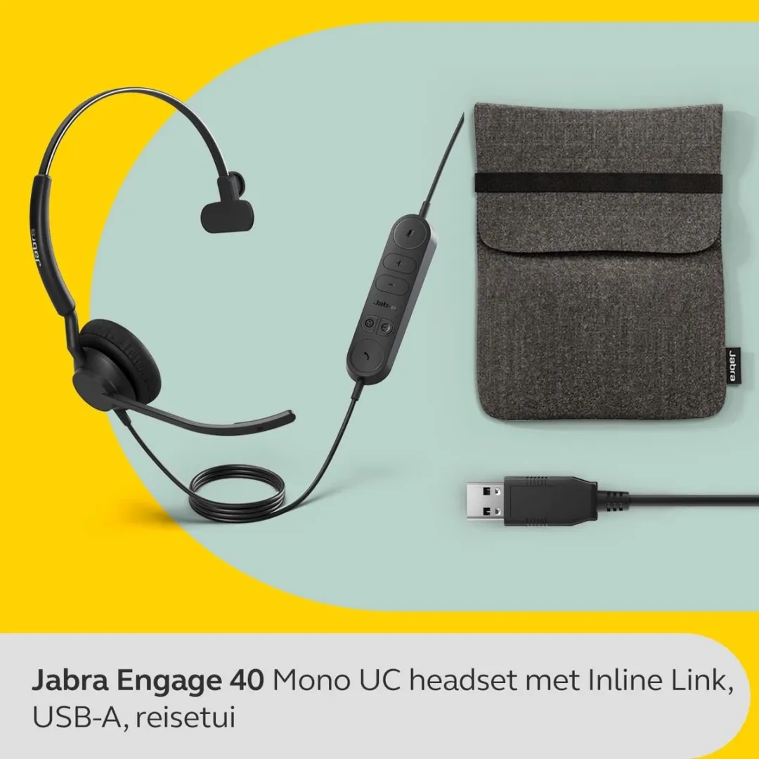 Jabra Engage 40 Headset 4093-419-279 - Bedraad - Zwart