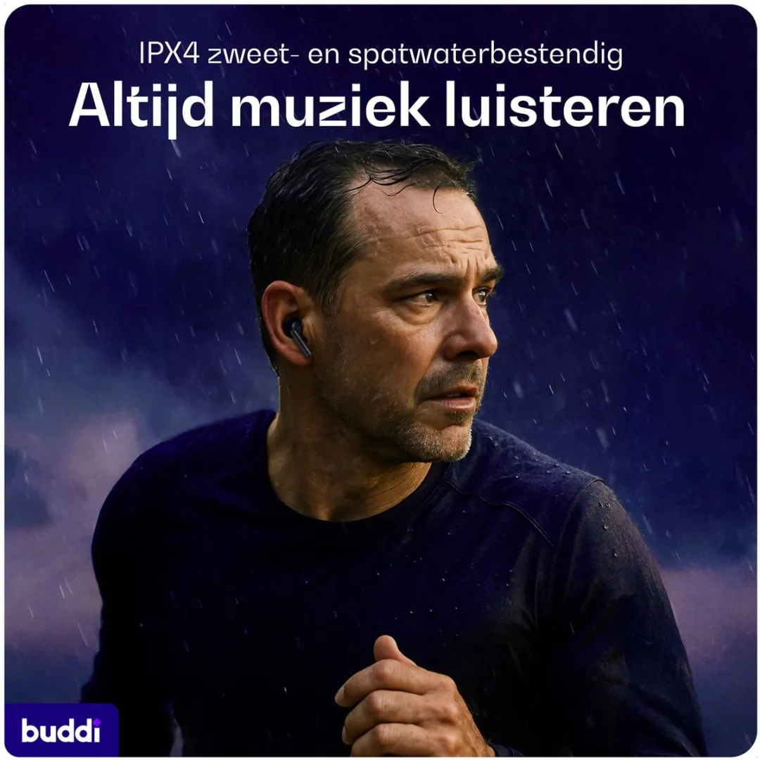 Buddi Pulse Duo Pack Draadloze Oordopjes - ANC/ENC - Zwart