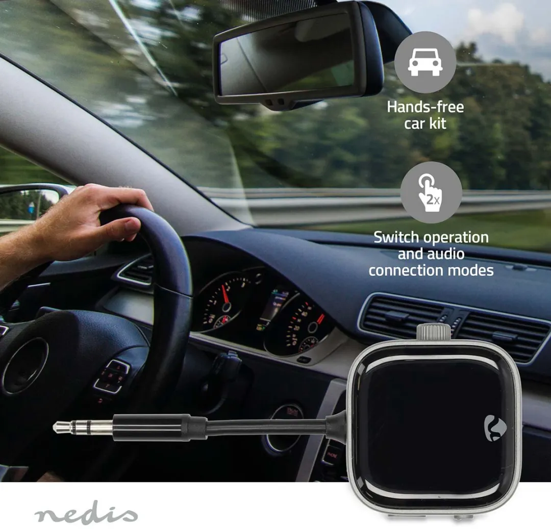 Nedis BTTC2550BK Bluetooth Zender/Ontvanger - 3.5mm - Zwart - afbeelding 6 van 6
