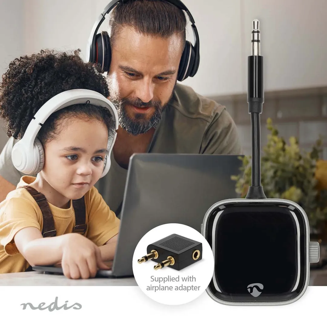 Nedis BTTC2550BK Bluetooth Zender/Ontvanger - 3.5mm - Zwart