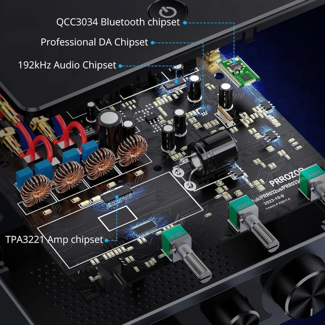 NÖRDIC 003 Bluetooth Hi-Fi Versterker 2x100W - Zwart
