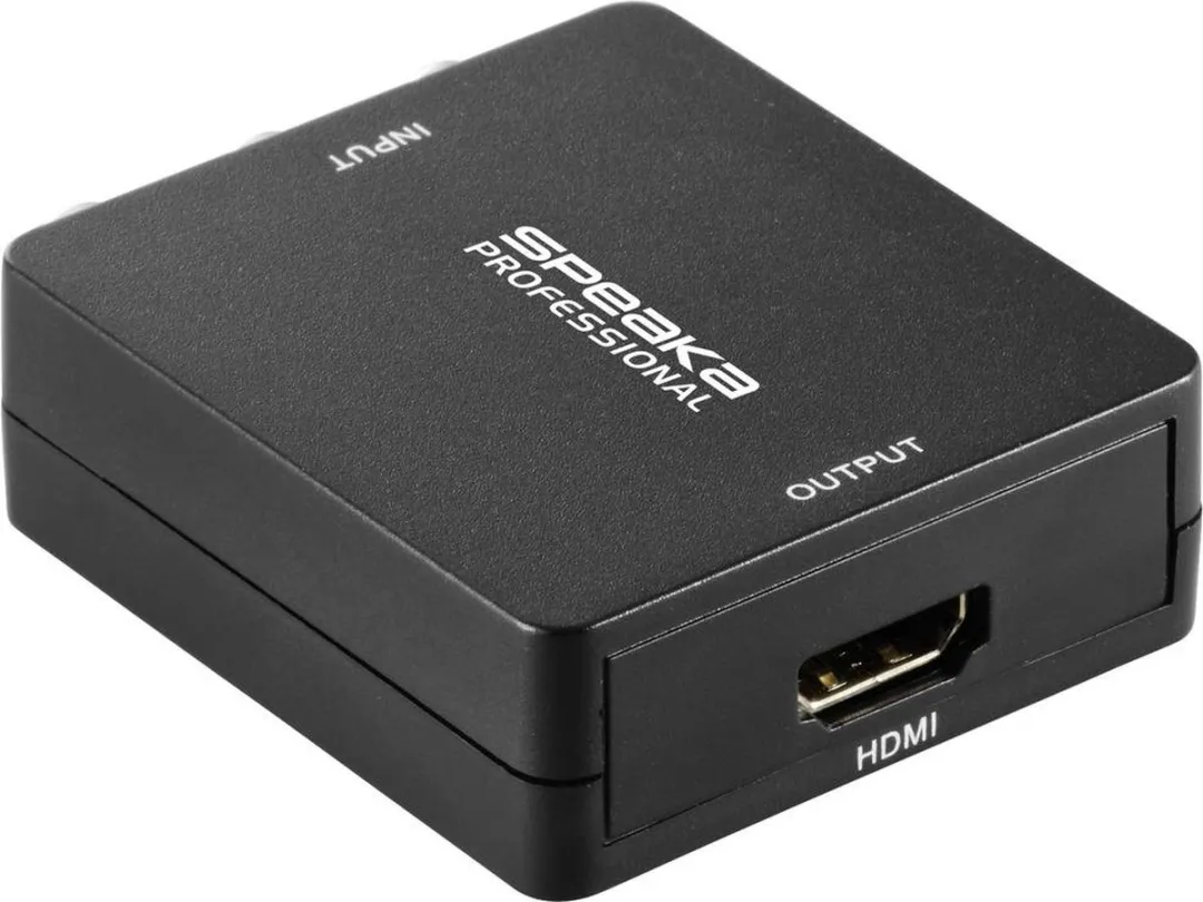 SpeaKa Professional SP-12170984 AV Converter - HDMI naar Cinch - 1920x1080 - Zwart