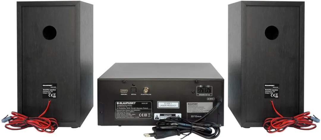 Blaupunkt MS30.2BT Stereo Set - 150W - Bluetooth - HDMI - Zwart