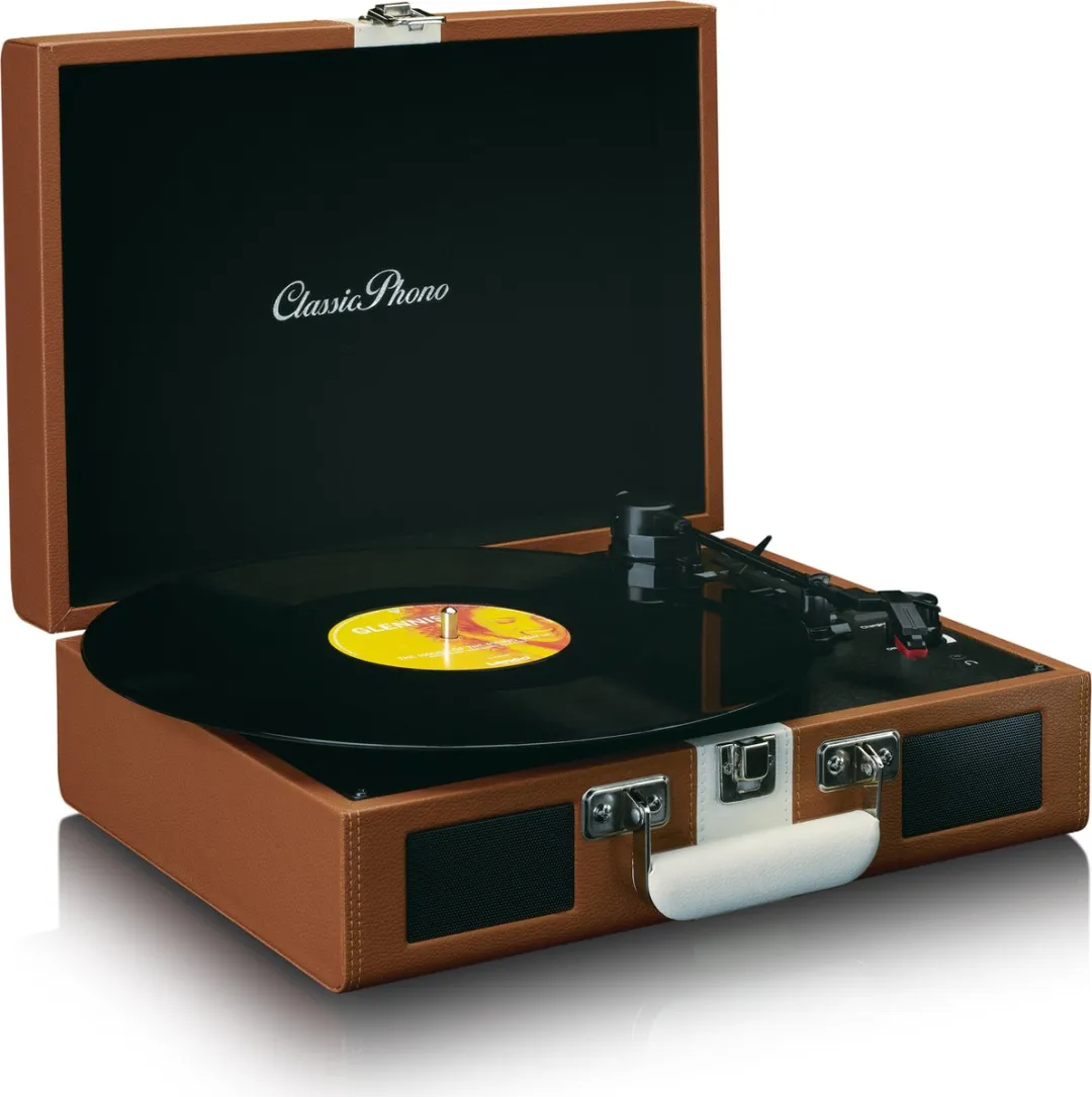 Lenco Classic Phono TT-120BNWH Platenspeler - Bruin-Wit