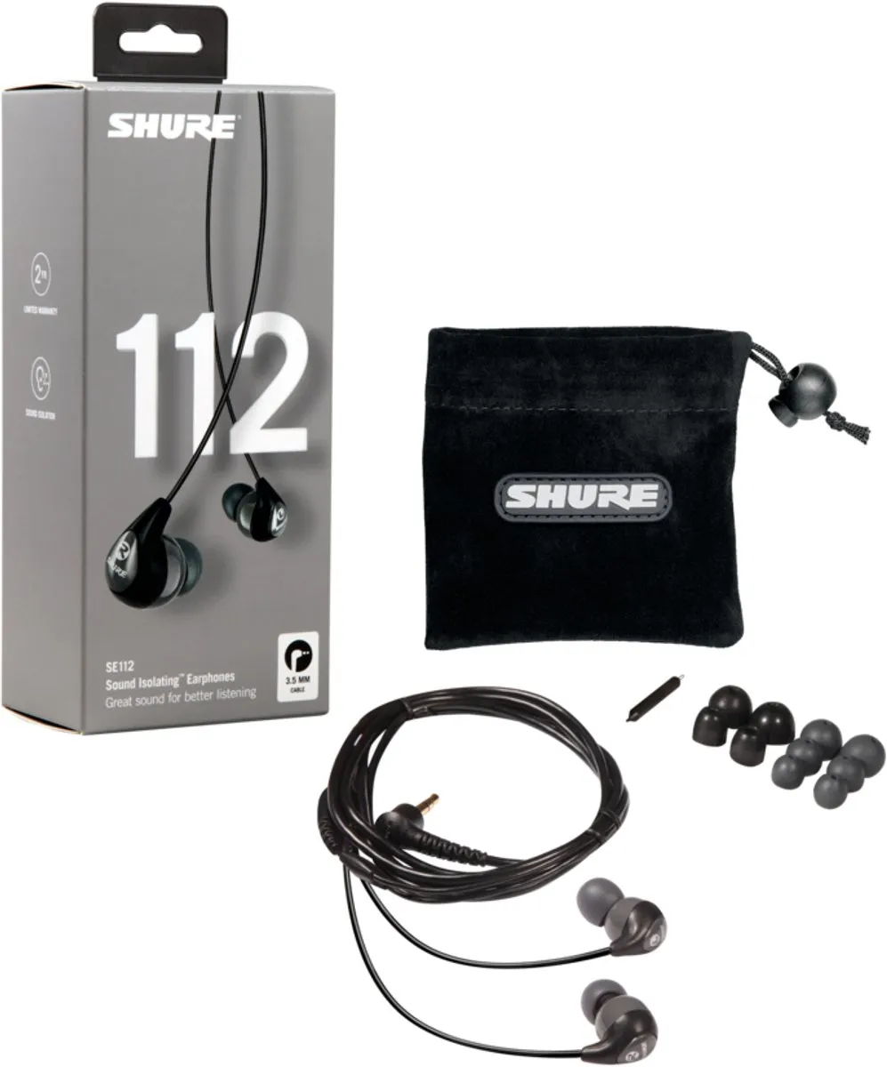 Shure SE112 InEar Hoofdtelefoon - SE112-GR