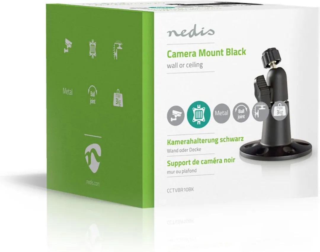 Nedis CCTVBR10BK Camera Bevestiging - 90° - 3 kg - Zwart