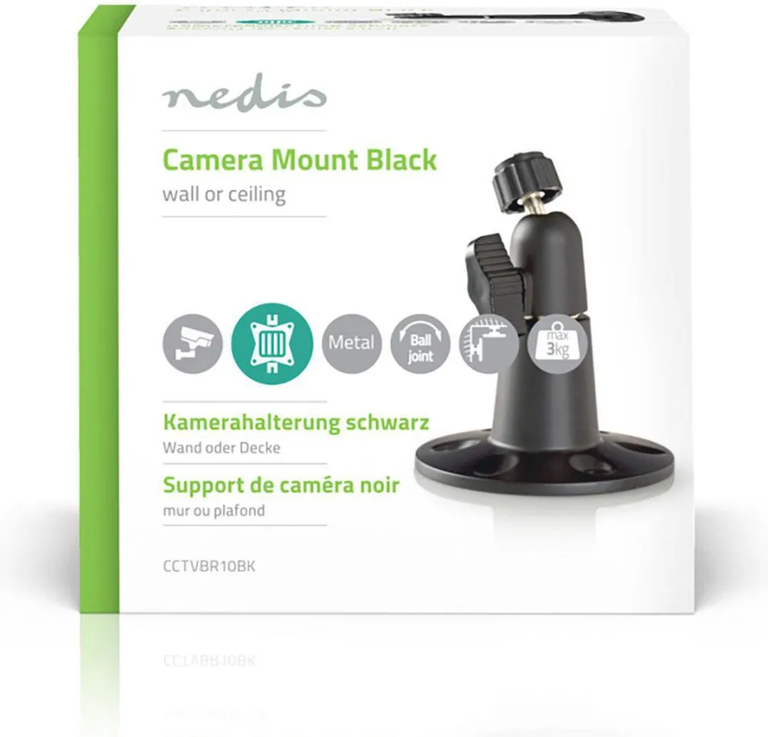Nedis CCTVBR10BK Camera Bevestiging - 90° - 3 kg - Zwart