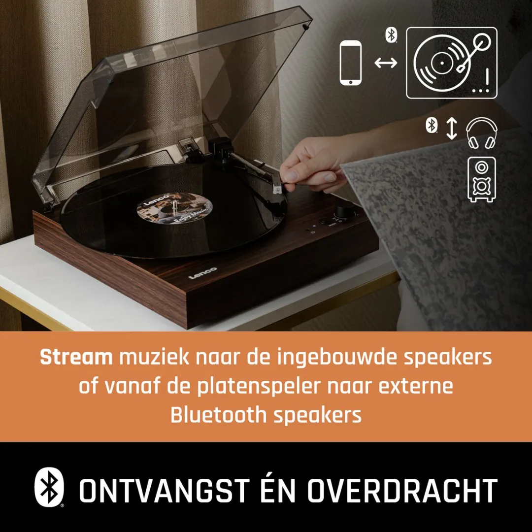 Lenco LS-15WD Platenspeler - Bluetooth - Hout