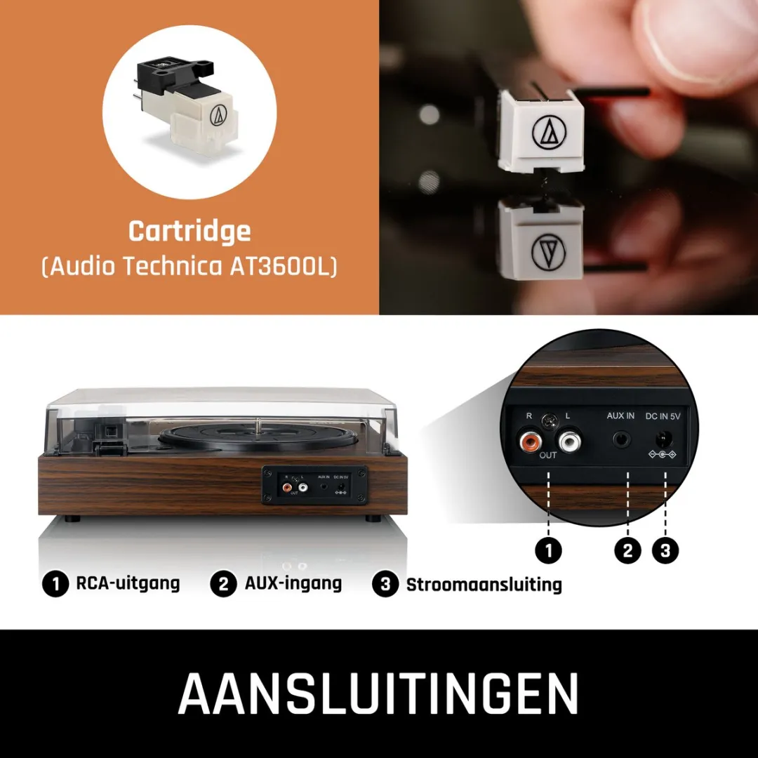 Lenco LS-15WD Platenspeler - Bluetooth - Hout