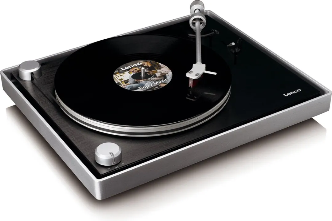 Lenco L-455BK Platenspeler - Ortofon 2M RED - Zwart-Zilver