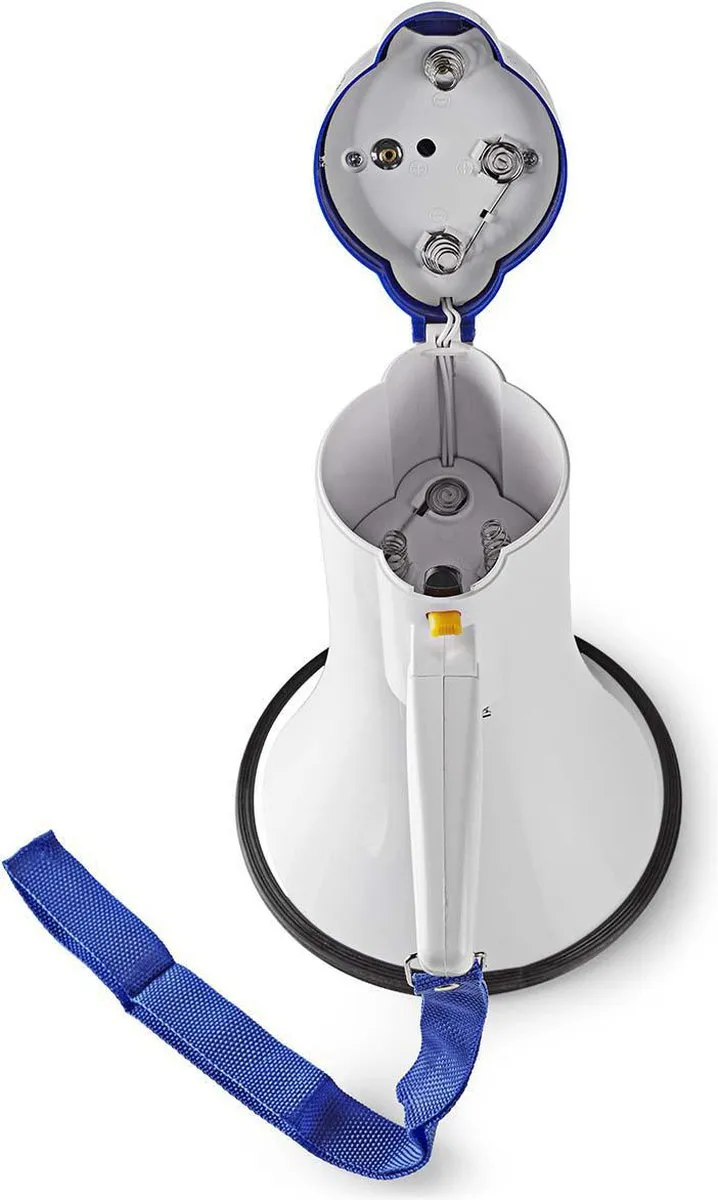 Nedis Megafoon Blauw/Wit - 250m Bereik 115dB