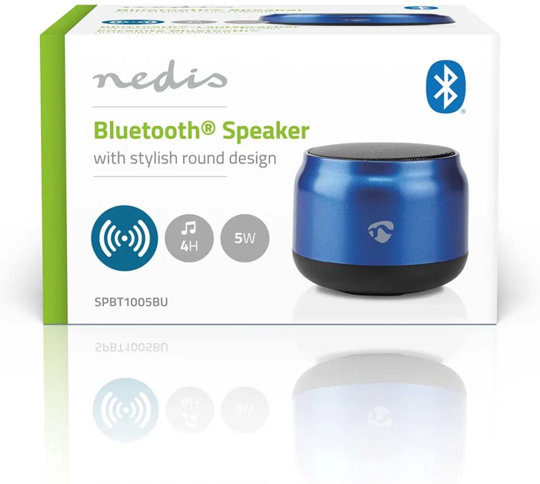 Nedis SPBT1005BU Bluetooth Speaker - Blauw