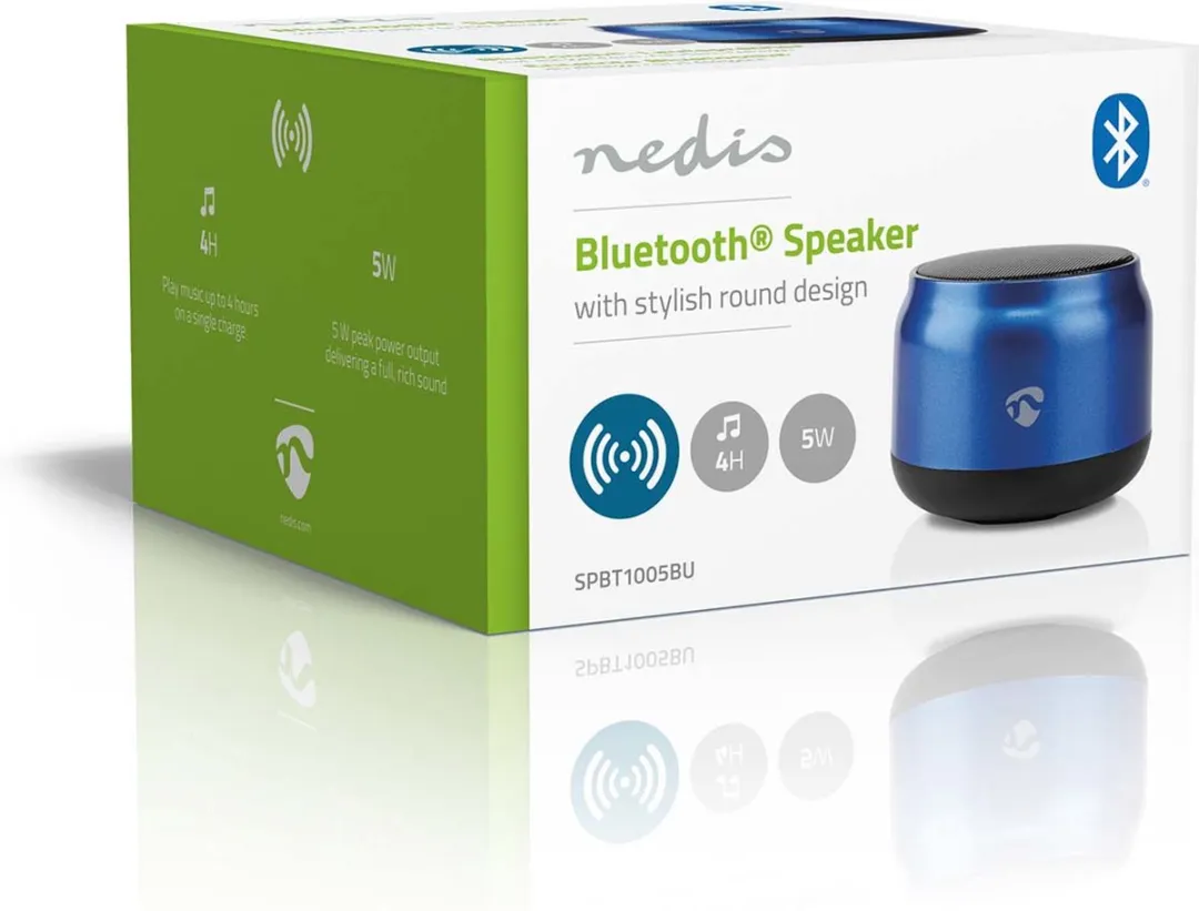 Nedis SPBT1005BU Bluetooth Speaker - Blauw