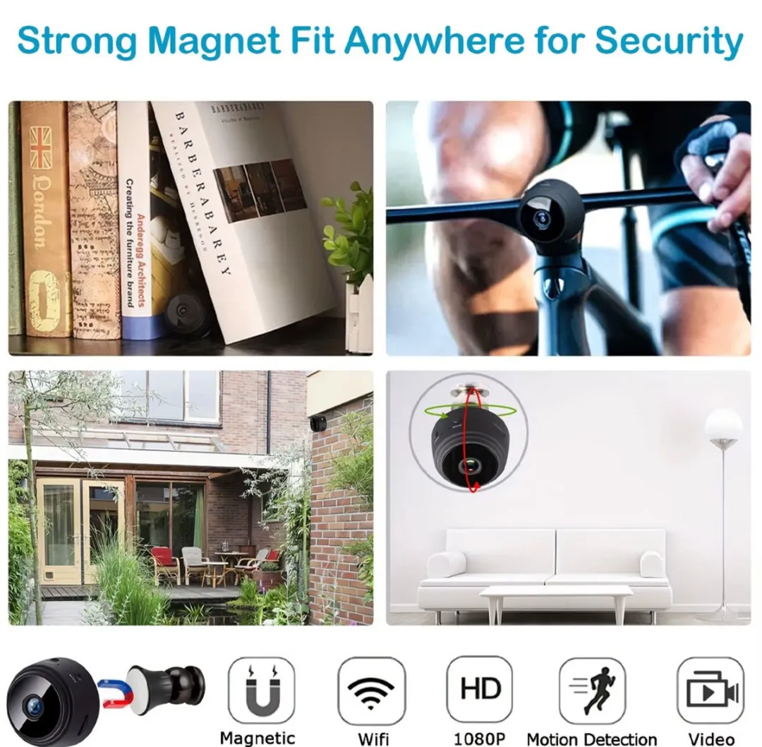 RedParrot Spy Cam Mini Camera - 2MP Zwart