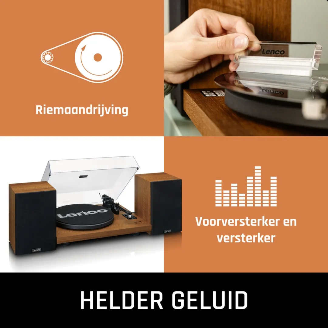 Lenco LS-480WD Platenspeler met Bluetooth - Hout - afbeelding 6 van 6