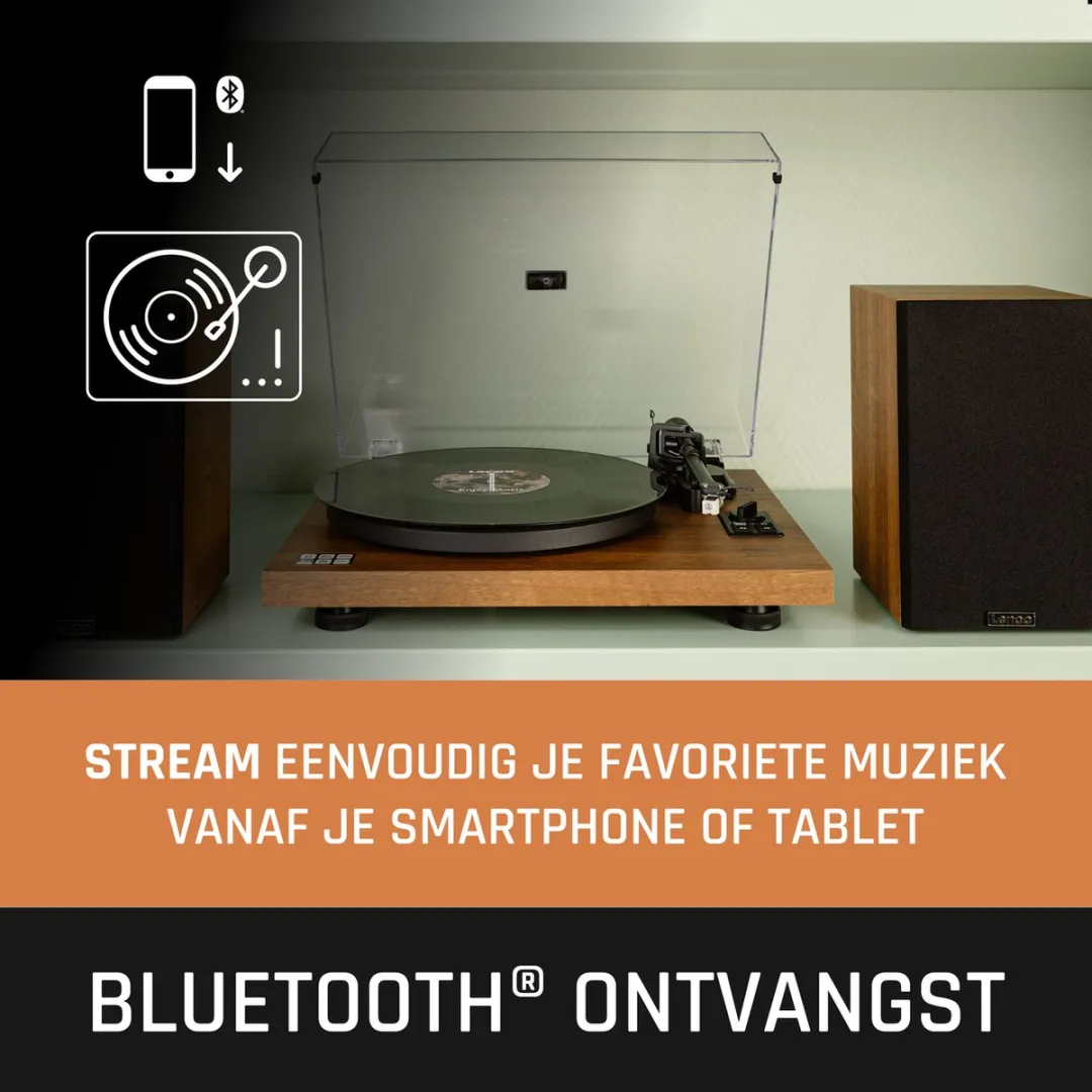 Lenco LS-480WD Platenspeler met Bluetooth - Hout