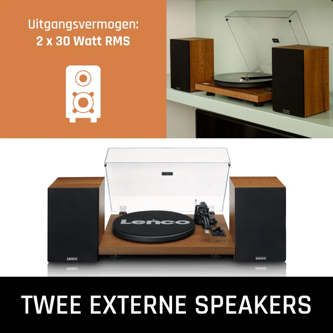 Lenco LS-480WD Platenspeler met Bluetooth - Hout