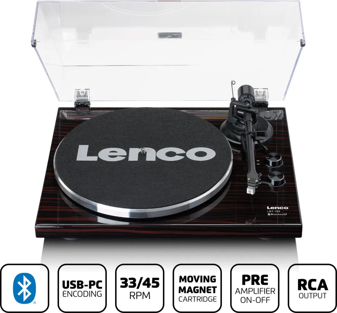 Lenco LBT-189WA Platenspeler - Bruin