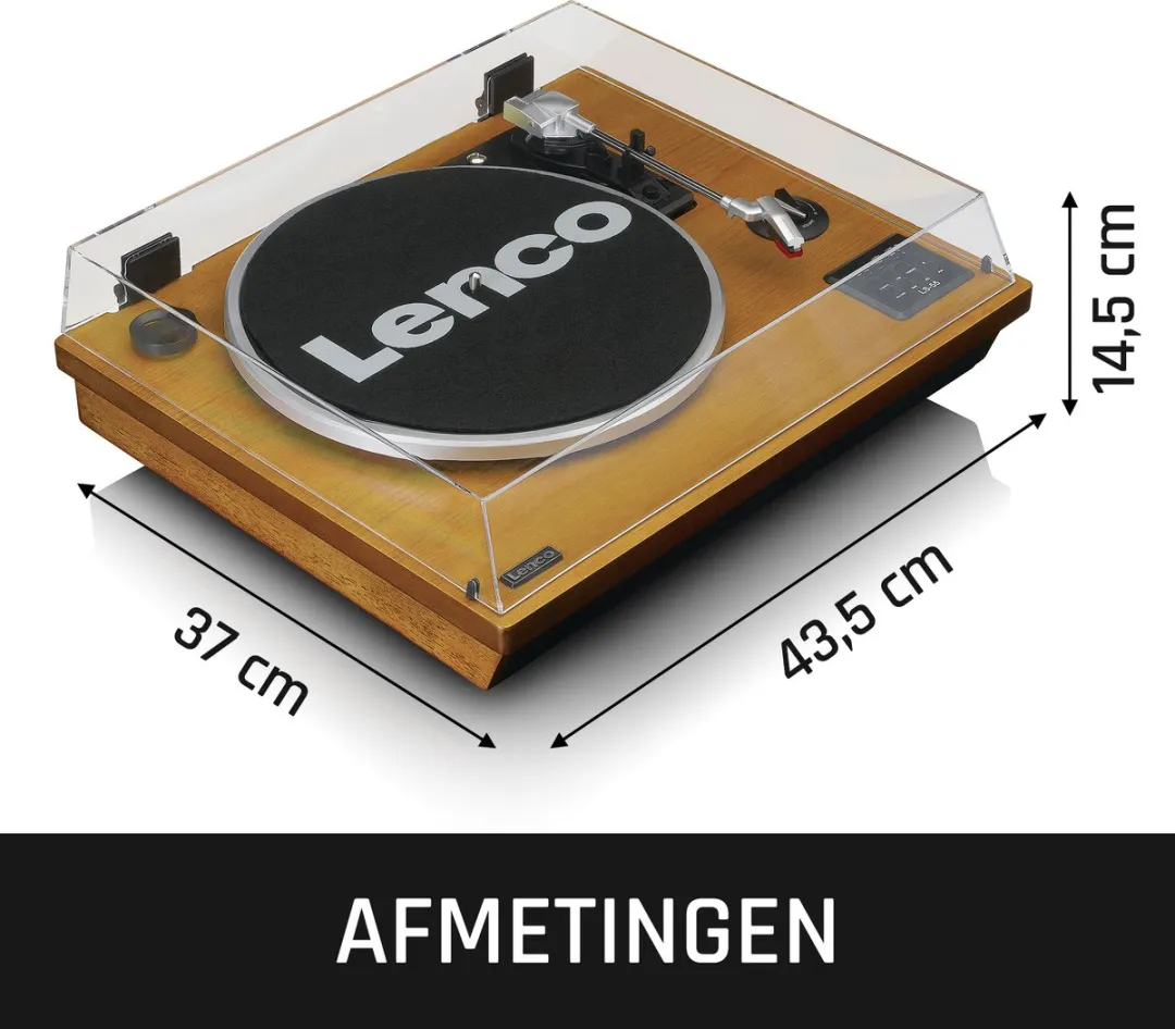 Lenco LS-55WA Platenspeler Bundel - Hout + LP Opbergsysteem - afbeelding 6 van 6