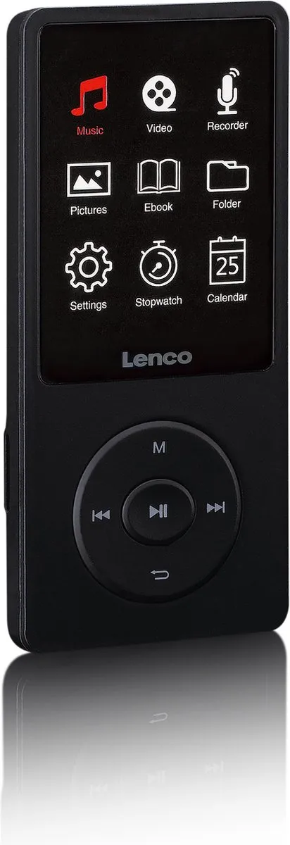 Lenco Xemio-669BK MP3/MP4-speler 8GB - Zwart