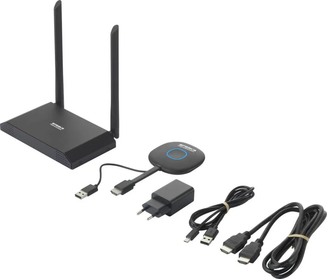 SpeaKa Professional SP-VShare SP-9370956 Draadloos 4K UHD Presentatiesysteem - Zwart