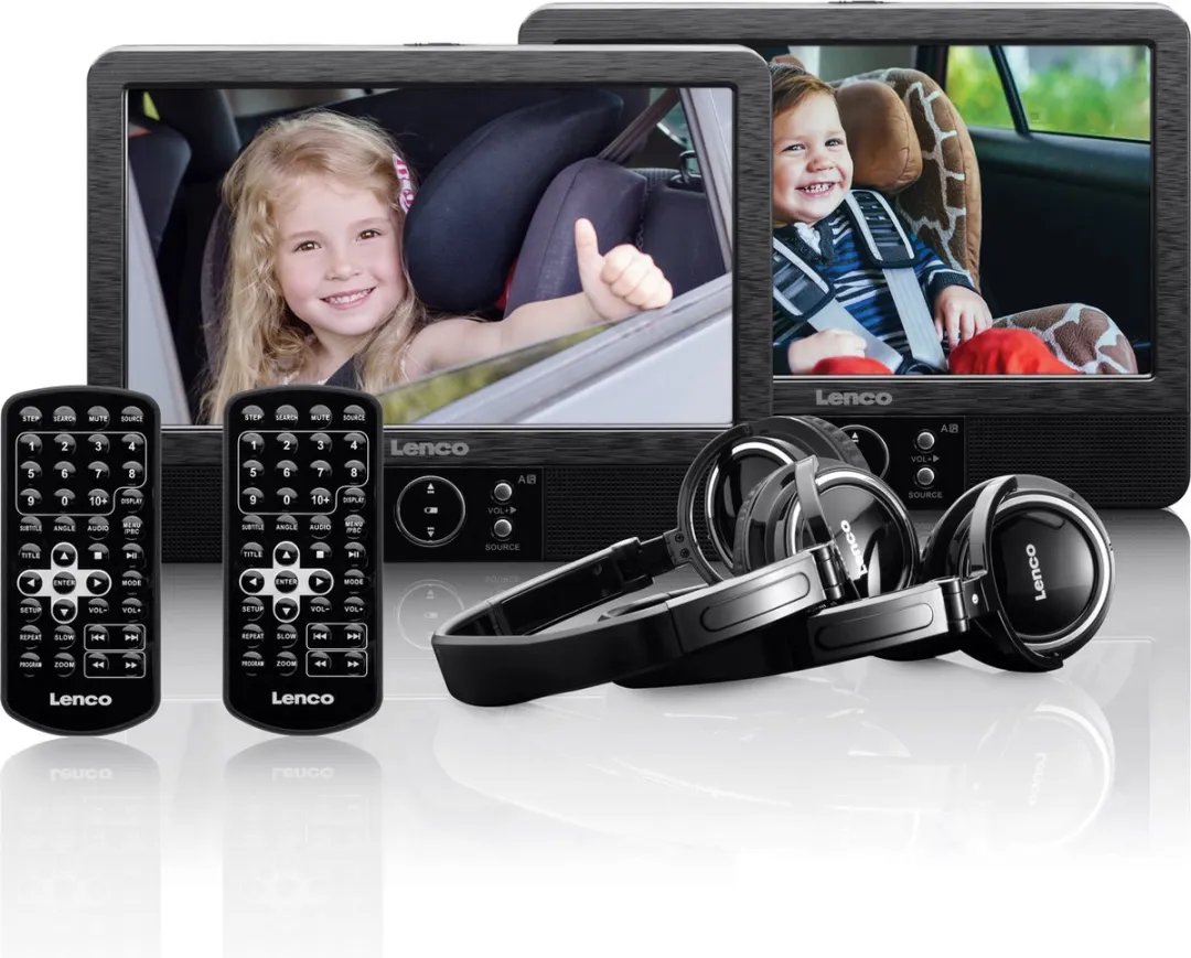 Lenco DVP-939 Portable DVD-speler 2x9" - Zwart