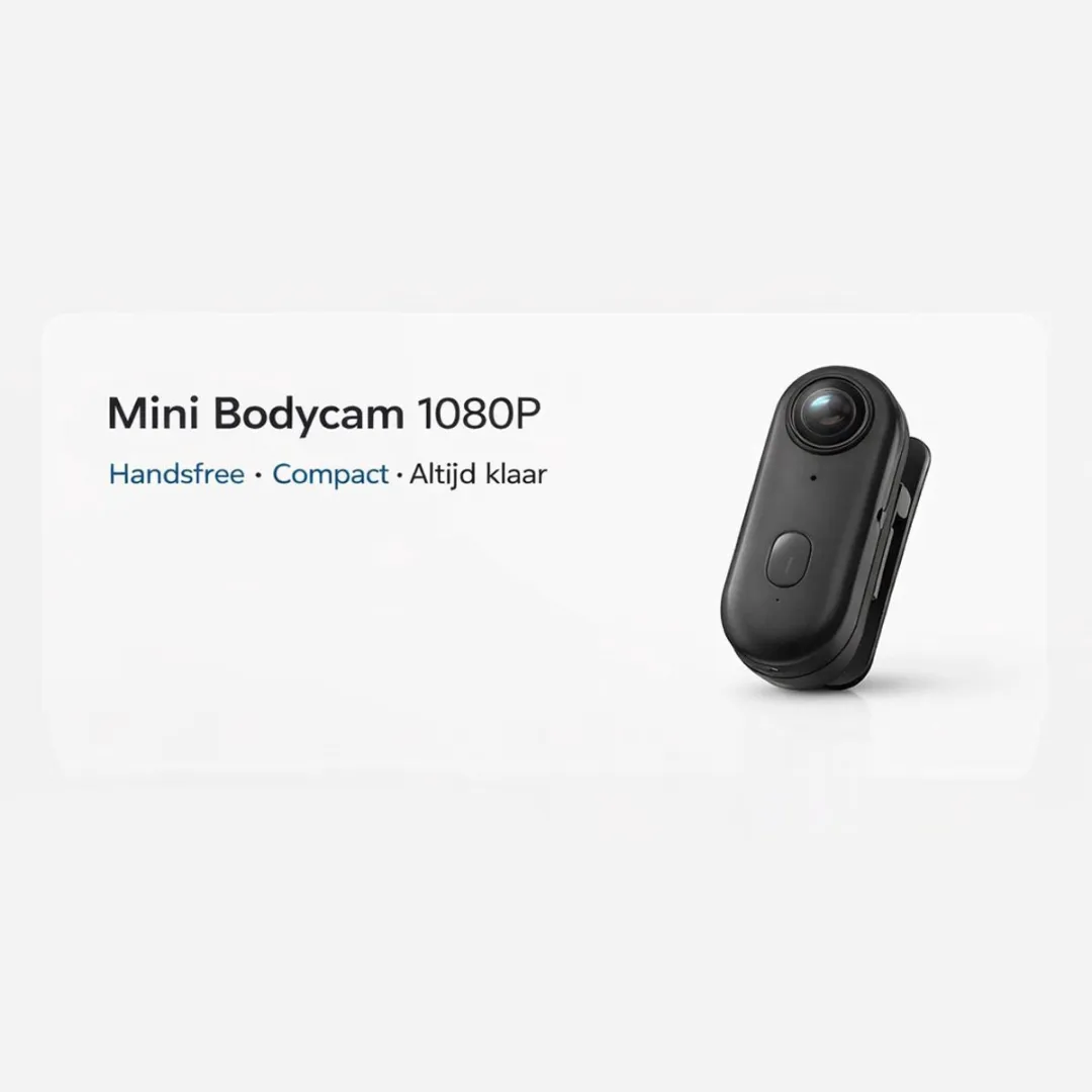 NÖRDIC Mini Bodycam 4K WiFi - Actioncam - Zwart