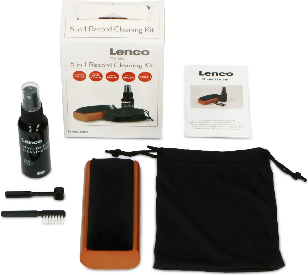 Lenco LS-500BK Platenspeler Bundel - Zwart + Cleaning Kit