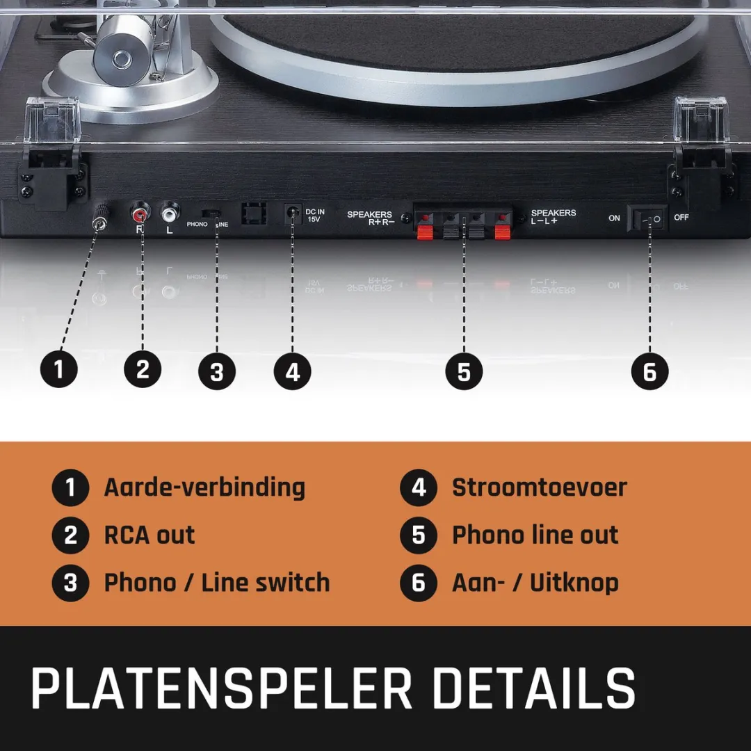 Lenco LS-500BK Platenspeler Bundel - Zwart + Cleaning Kit