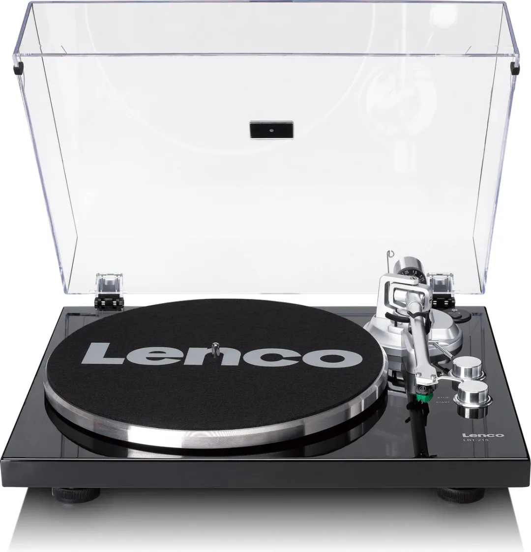 Lenco Platenspeler met Bluetooth - Metalen draaiplateau toonarm en contragewicht - Lenco Expertise lijn - LBT-215BK - Piano Black
