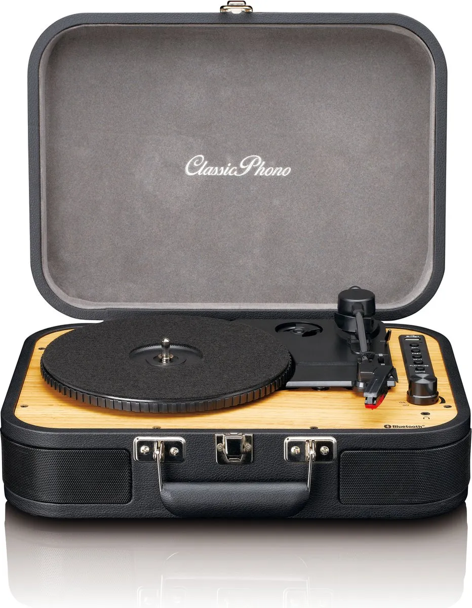 Lenco TT-116BK Retro Platenspeler - Zwart