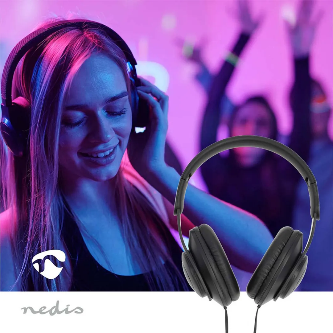 Nedis HPWD5024BK Over-ear Koptelefoon - USB-C - Zwart