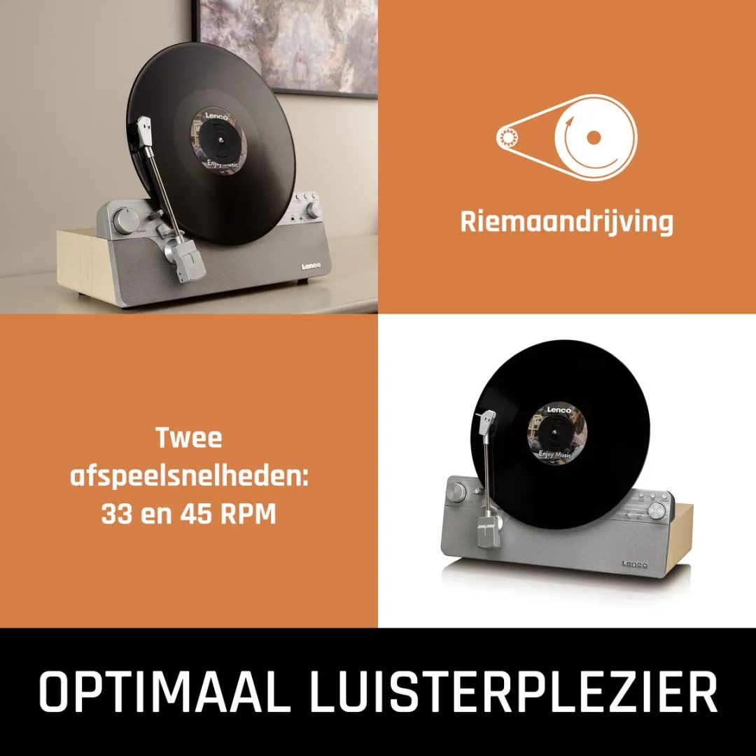 Lenco LSA-071SI Verticale Platenspeler - Grijs