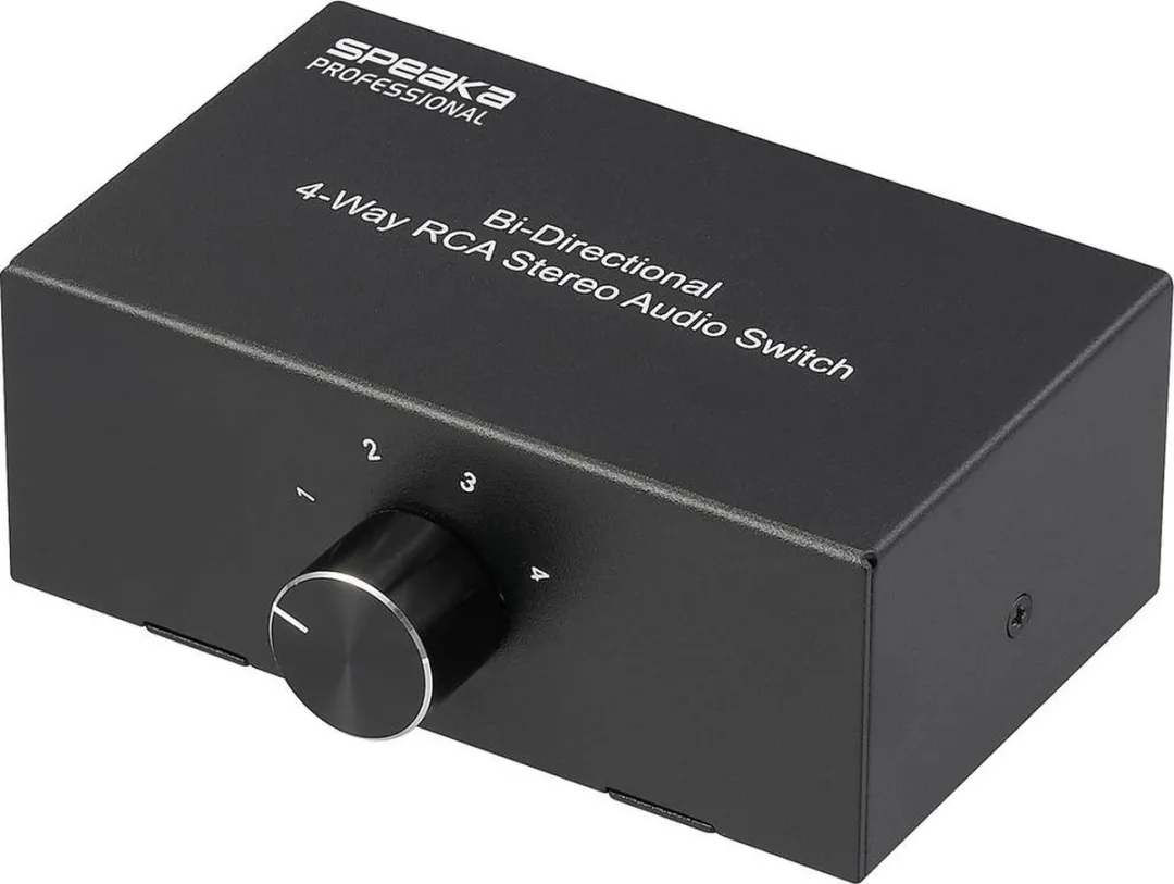 SpeaKa Professional SP-AS-500 Cinch Audio Switch 4 Poorten
