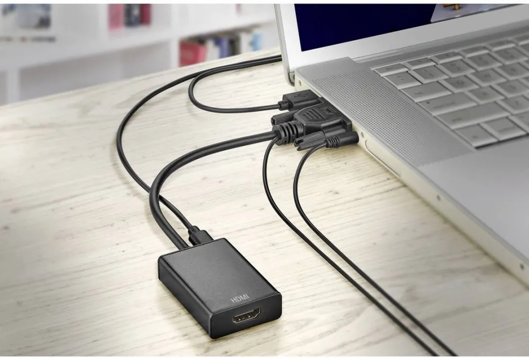 SpeaKa Professional AV Adapter [VGA, Jackplug - HDMI] 1920 x 1080 Pixel SP-VK/HD