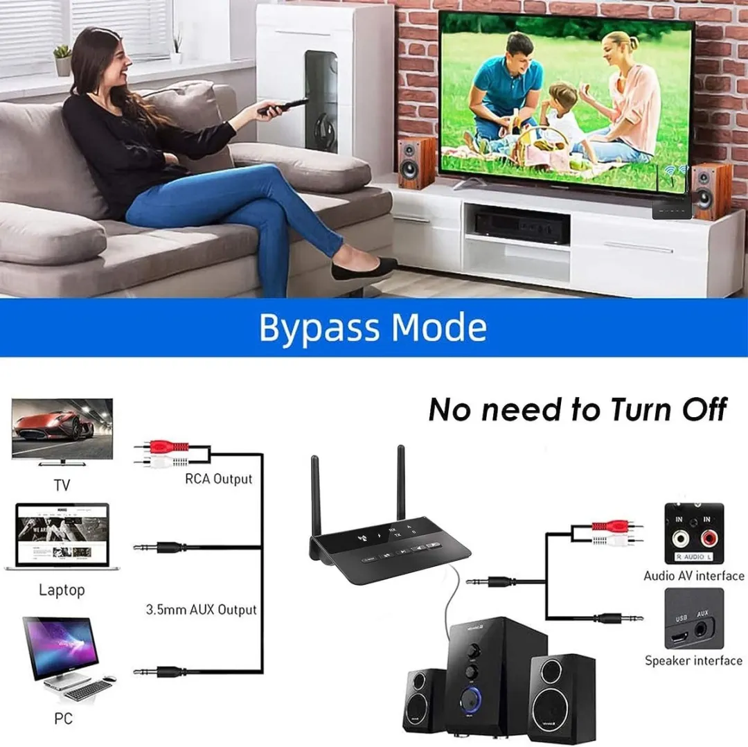 NÖRDIC BT19 Bluetooth Ontvanger/Zender - DAC - aptX HD - Zwart