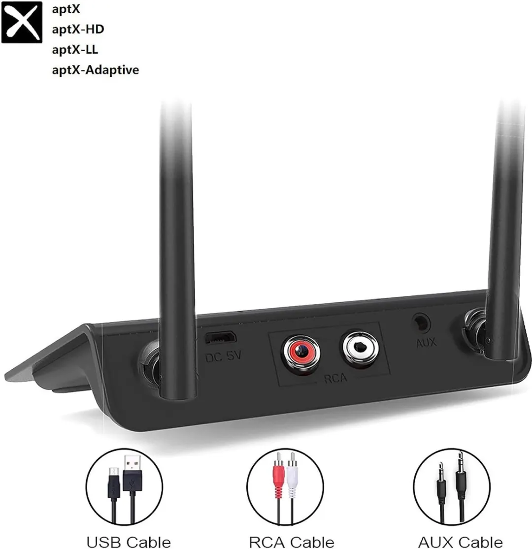 NÖRDIC BT19 Bluetooth Ontvanger/Zender - DAC - aptX HD - Zwart