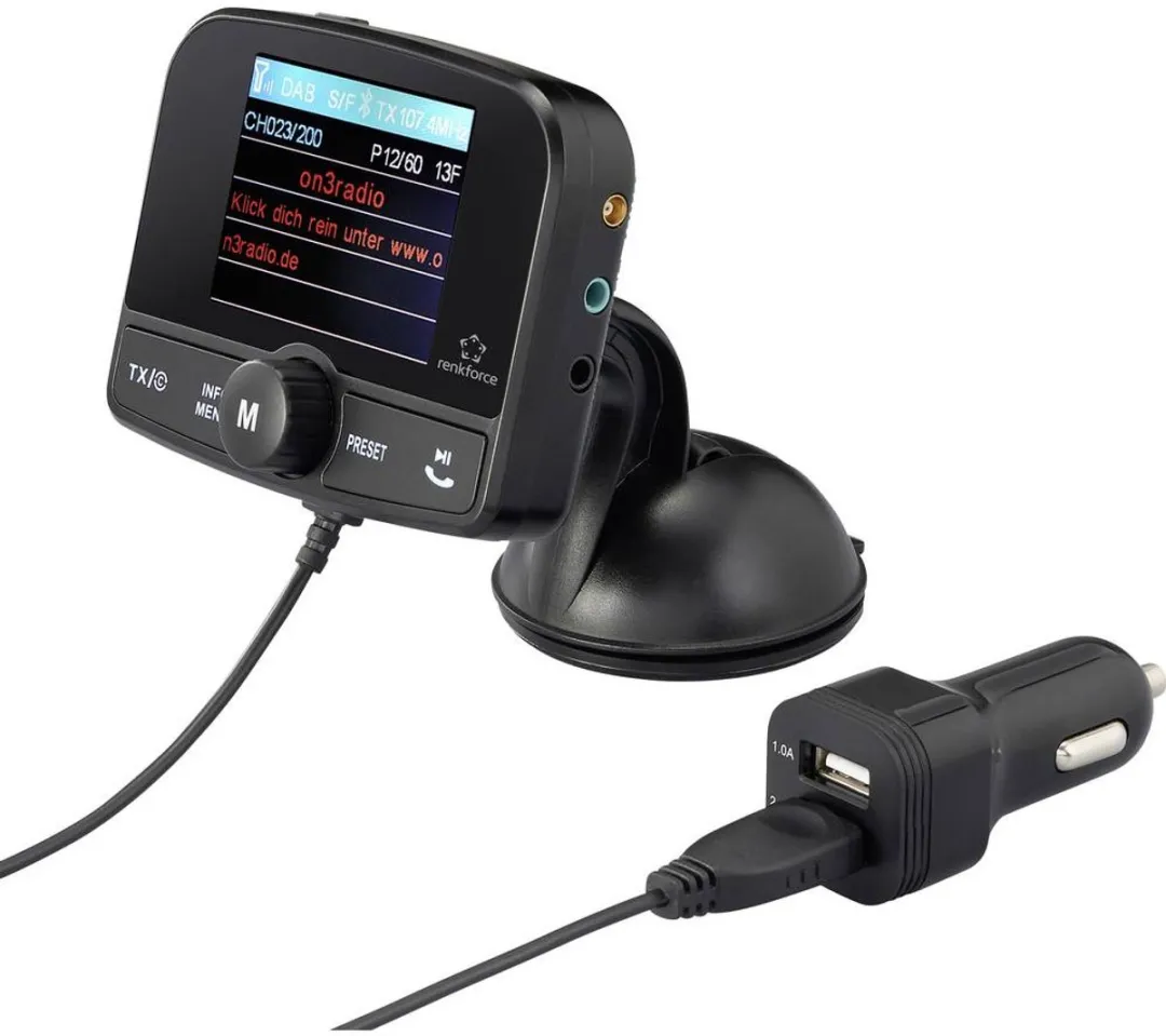 Renkforce RF-CRDAB-100 DAB+ Ontvanger Zuignaphouder