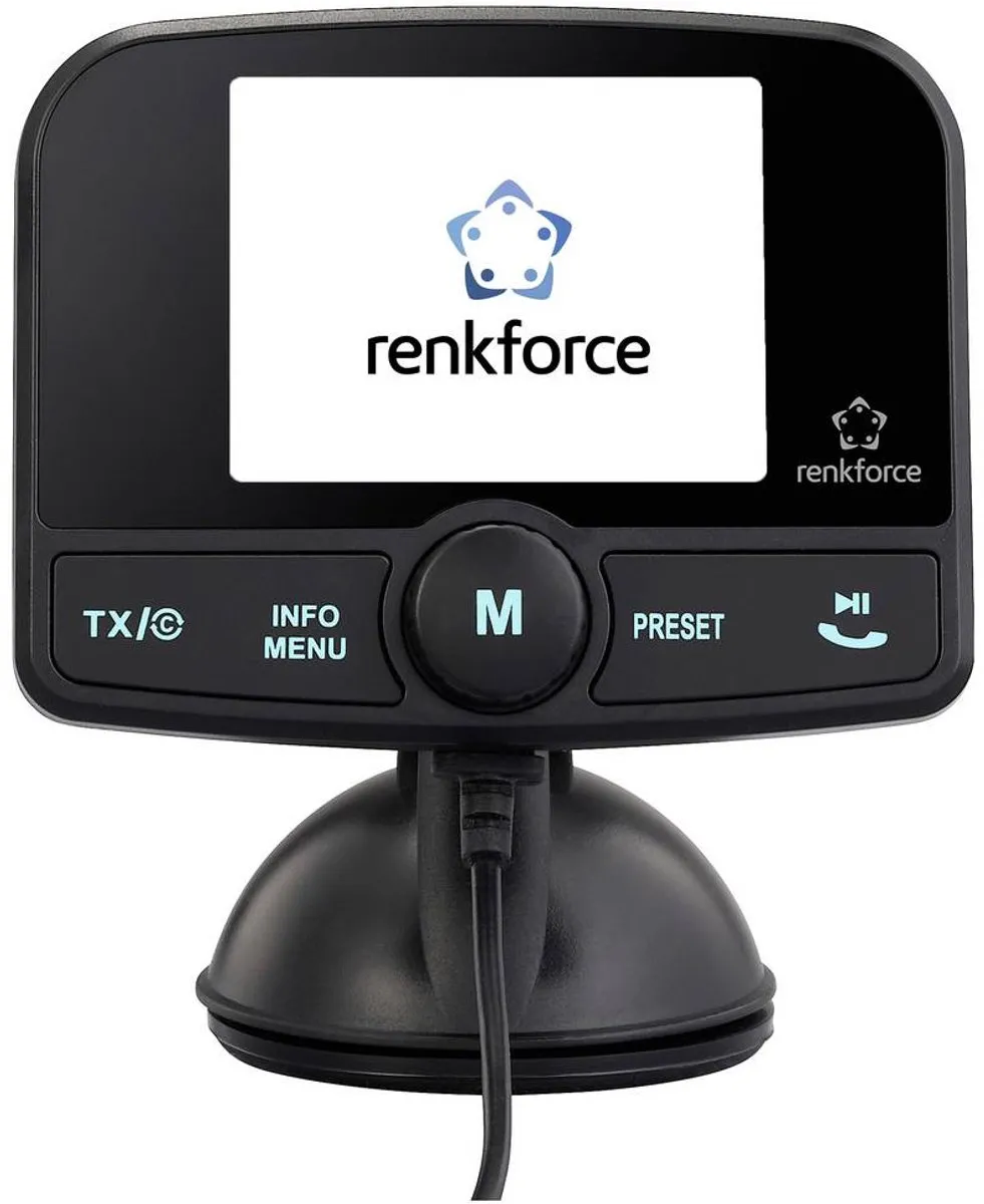 Renkforce RF-CRDAB-100 DAB+ Ontvanger Zuignaphouder - Zwart