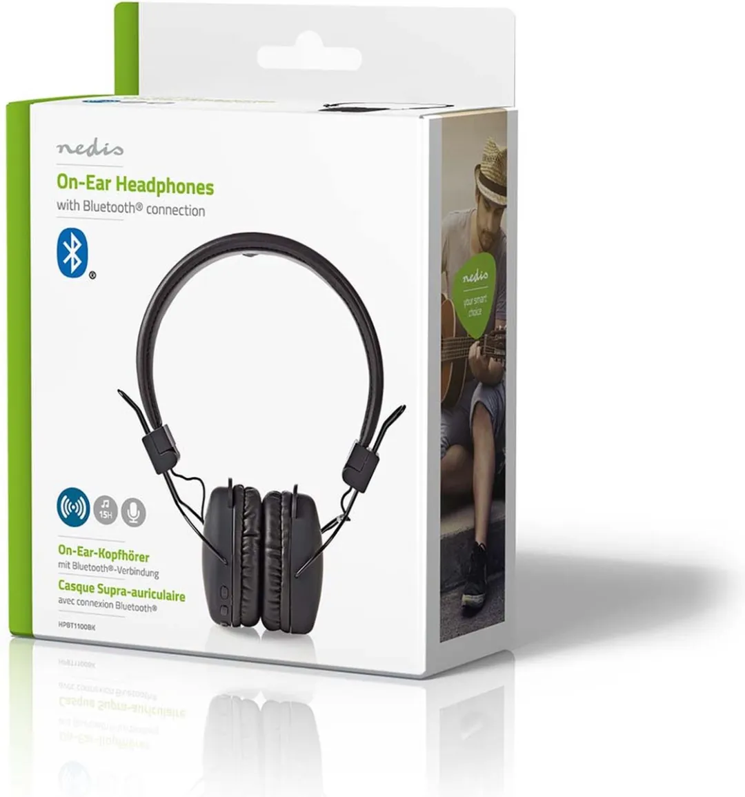 Nedis HPBT1100BK Draadloze On-Ear Koptelefoon - Zwart - afbeelding 6 van 6
