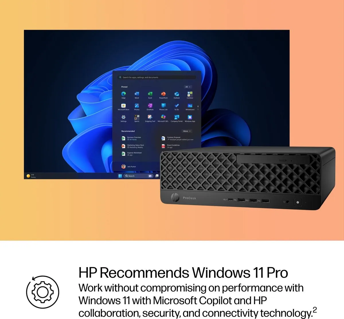 HP ProDesk 4 SFF G1i - Intel Core Ultra 5 225 - 16 GB RAM - 512 GB SSD - Windows 11 Pro - Zwart