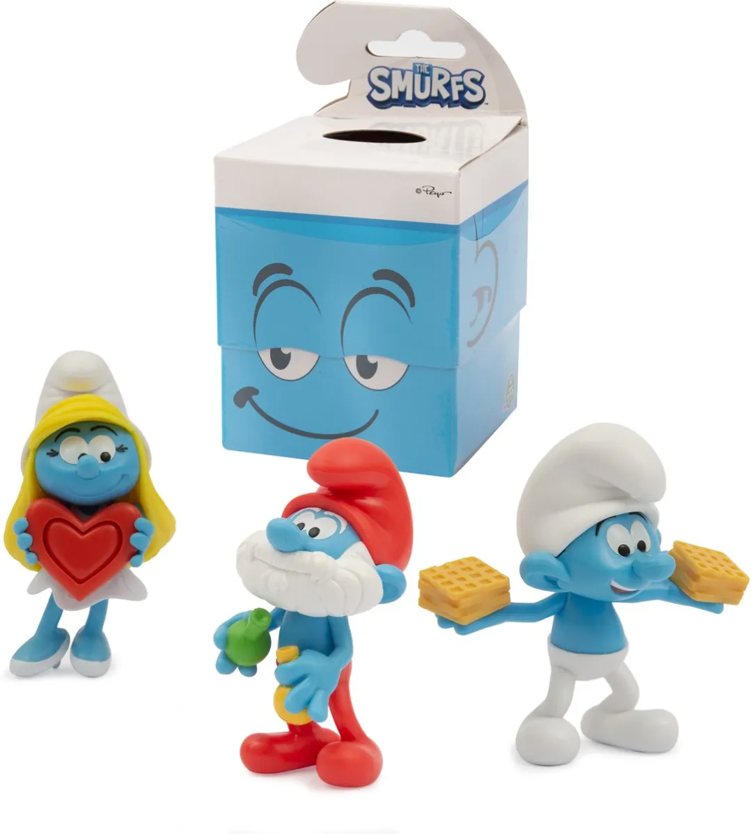 GP Smurfen Grappige Figuren PUF22 - 7,5 cm - Blauw/Wit/Grijs